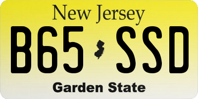 NJ license plate B65SSD