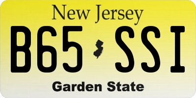 NJ license plate B65SSI