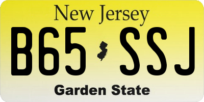 NJ license plate B65SSJ