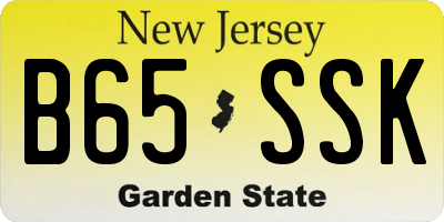 NJ license plate B65SSK