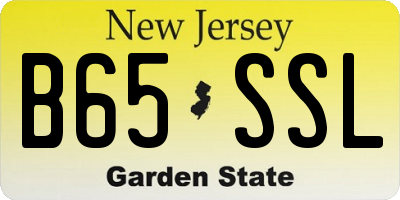 NJ license plate B65SSL