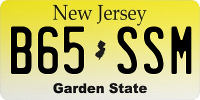 NJ license plate B65SSM