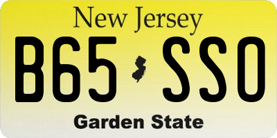 NJ license plate B65SSO