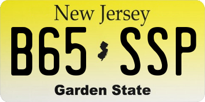 NJ license plate B65SSP