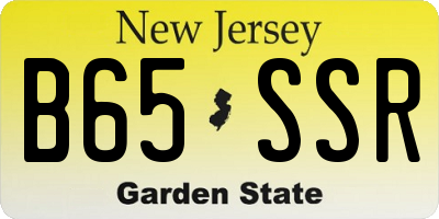 NJ license plate B65SSR