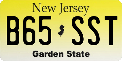 NJ license plate B65SST