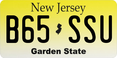 NJ license plate B65SSU