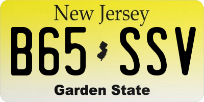 NJ license plate B65SSV