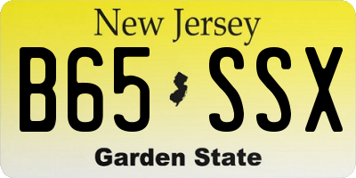 NJ license plate B65SSX