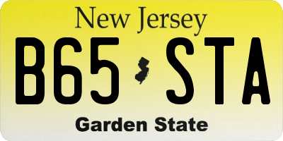 NJ license plate B65STA