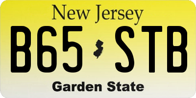 NJ license plate B65STB