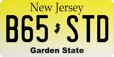 NJ license plate B65STD