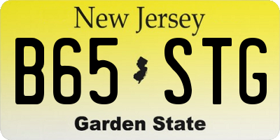 NJ license plate B65STG
