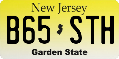 NJ license plate B65STH