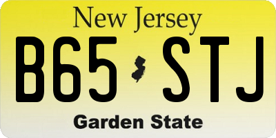 NJ license plate B65STJ
