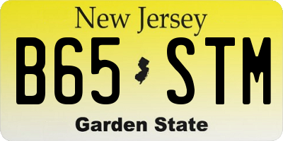 NJ license plate B65STM