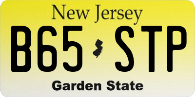 NJ license plate B65STP