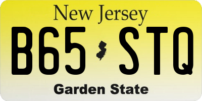 NJ license plate B65STQ