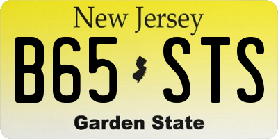 NJ license plate B65STS