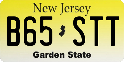 NJ license plate B65STT