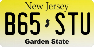 NJ license plate B65STU