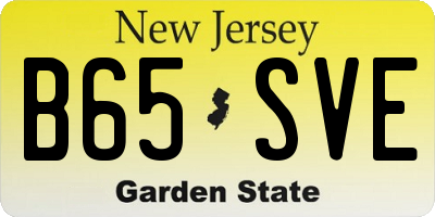 NJ license plate B65SVE