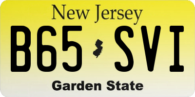 NJ license plate B65SVI