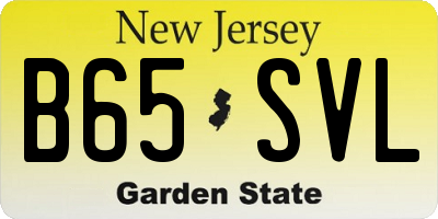 NJ license plate B65SVL