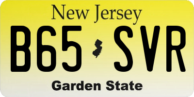 NJ license plate B65SVR