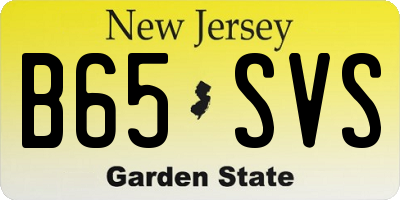 NJ license plate B65SVS