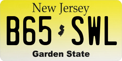 NJ license plate B65SWL