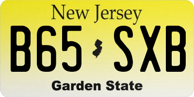 NJ license plate B65SXB