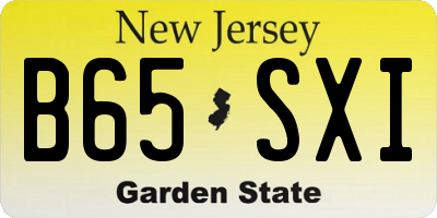 NJ license plate B65SXI