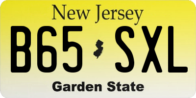 NJ license plate B65SXL