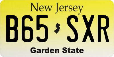 NJ license plate B65SXR