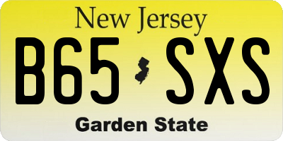 NJ license plate B65SXS
