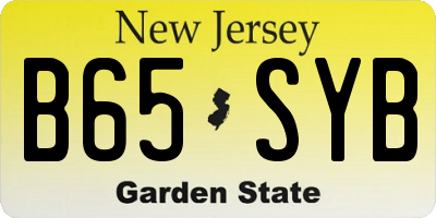 NJ license plate B65SYB