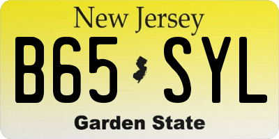 NJ license plate B65SYL