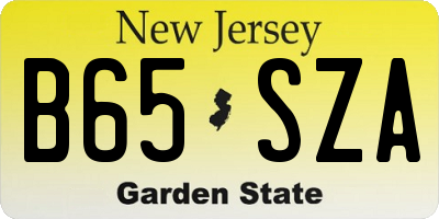 NJ license plate B65SZA