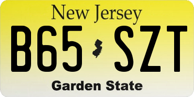 NJ license plate B65SZT