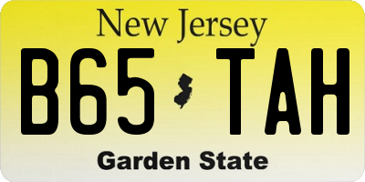 NJ license plate B65TAH