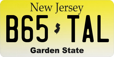 NJ license plate B65TAL