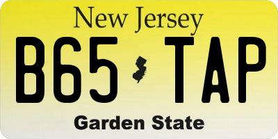 NJ license plate B65TAP