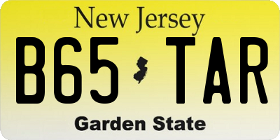 NJ license plate B65TAR