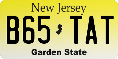 NJ license plate B65TAT