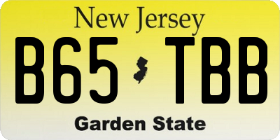 NJ license plate B65TBB