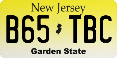 NJ license plate B65TBC