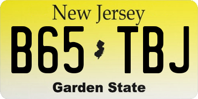NJ license plate B65TBJ