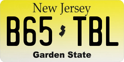 NJ license plate B65TBL