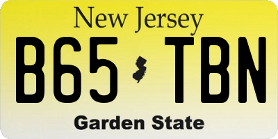 NJ license plate B65TBN